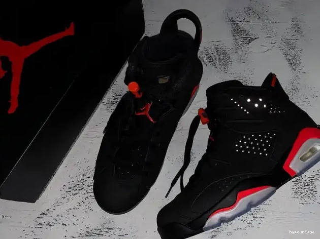 HYPE 384664-060 Retro 6 Infrared Jordan Black OG Air 0620